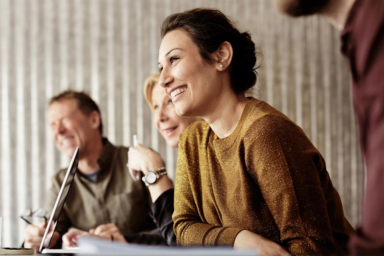 Smiling office worker
