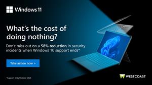 Graphic 'what's the cost of doing nothing' advertising end of windows 10 support