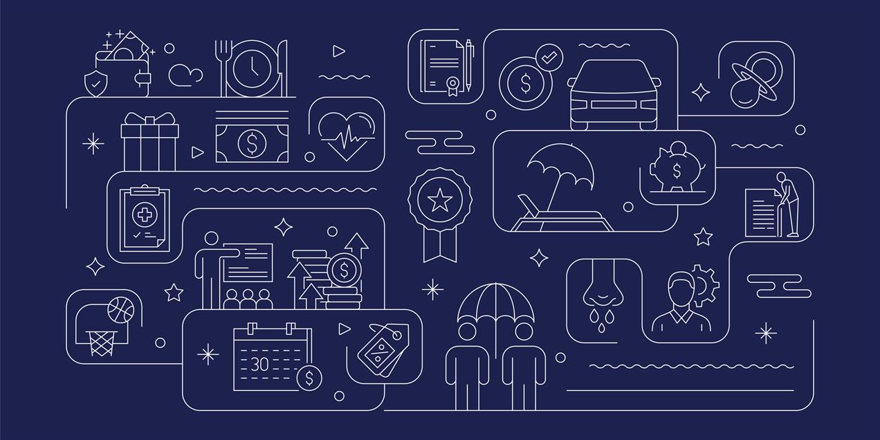 illustration of different types of benefits