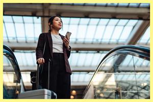 Woman on business travel
