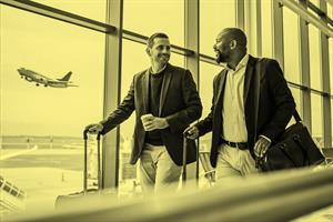 Businessmen at airport - working aborad