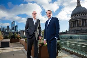 Tim Jones and David Shalders on a London rooftop
