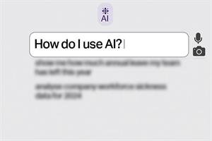 mock-up of generative AI software