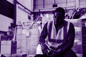Man working in a warehouse