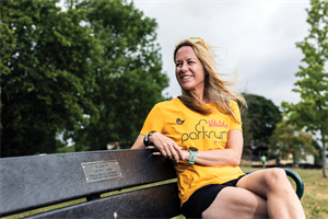 Helen Dickens sat on a park bench