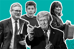 Montage of people including Keir Starmer and Donald Trump