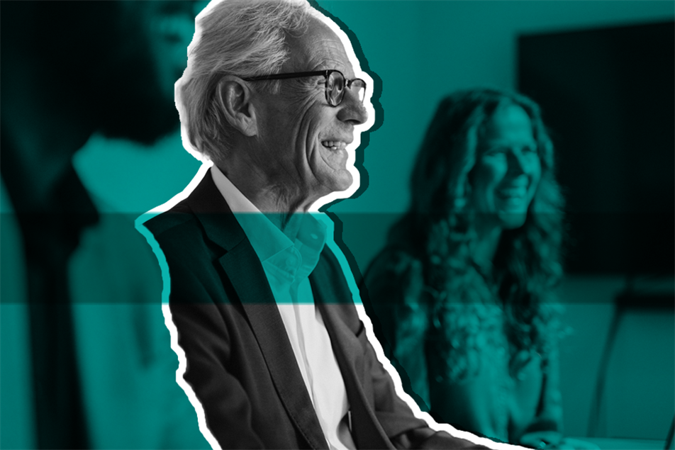 Group of people sat smiling