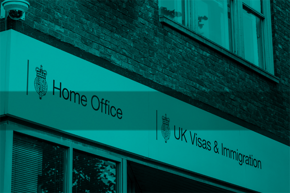 Outside the UK Visas and immigration building