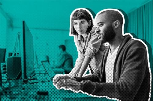 Workers in the office