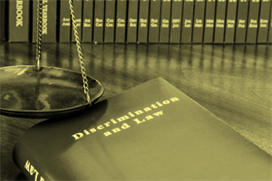 Discrimination book on a desk