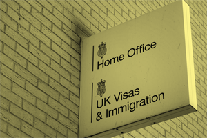 Home Office and UK Visas & Immigration sign